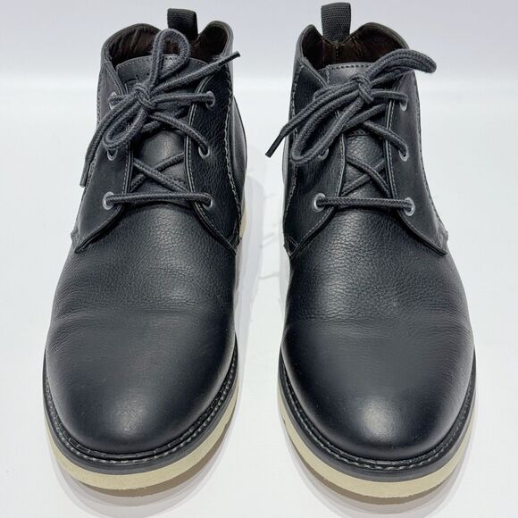 Flag LTD. Bryson Black Leather Comfort Chukka Boot Made in Brazil Men’s Size 10M - Picture 6 of 16